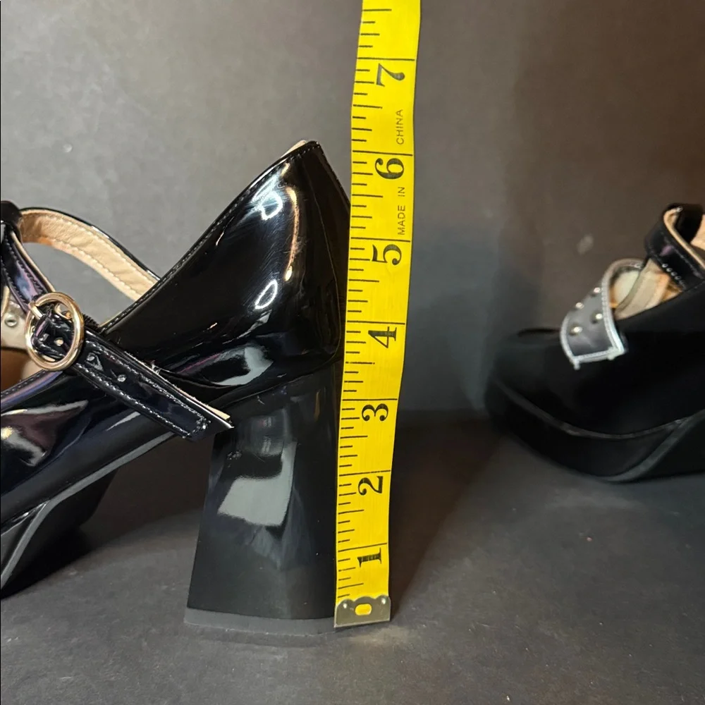 Black Patent Platform Mary Jane’s